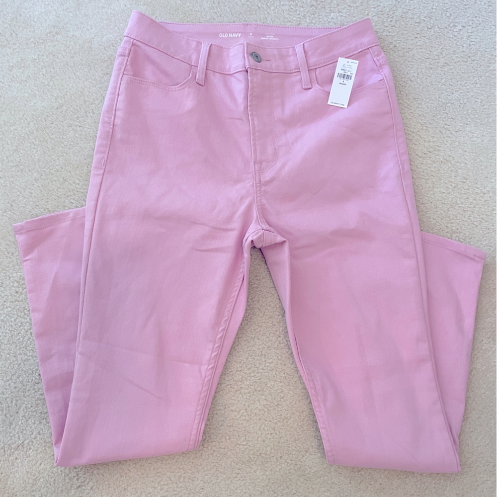 Old Navy High Waist Skinny pink denim jeans